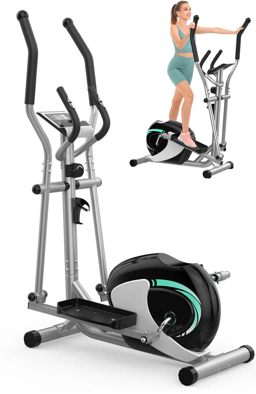 Elliptical Machine, Dprodo Magnetic Elliptical Trainer Fitness Equipment for Home Gym Cardio Workout 265lb