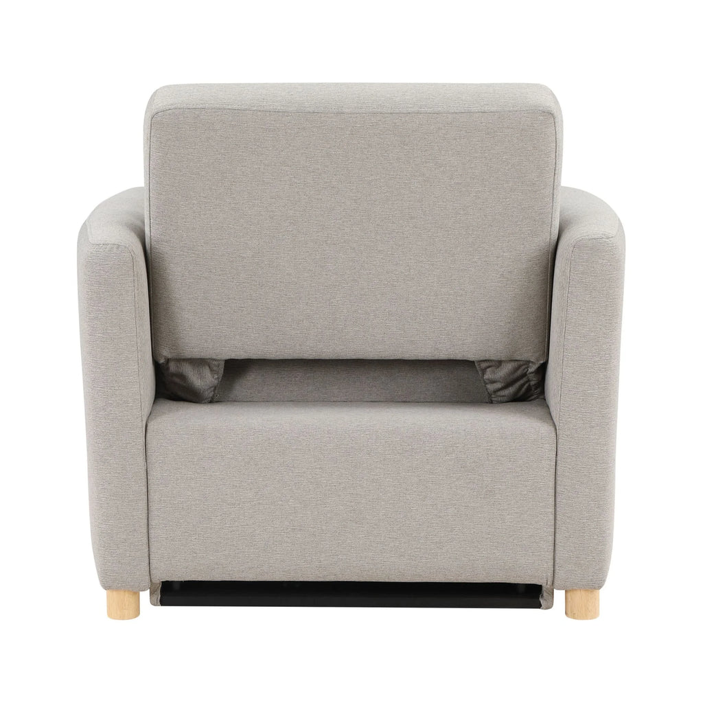 Serta Carly Scandinavian Style Convertible Chair, Ivory Fabric