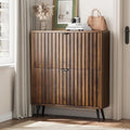 Smart FENDEE Shoe Cabinet with 2 Flip Drawers Freestanding 24 Pair Shoe Storage Cabinet for Entryway