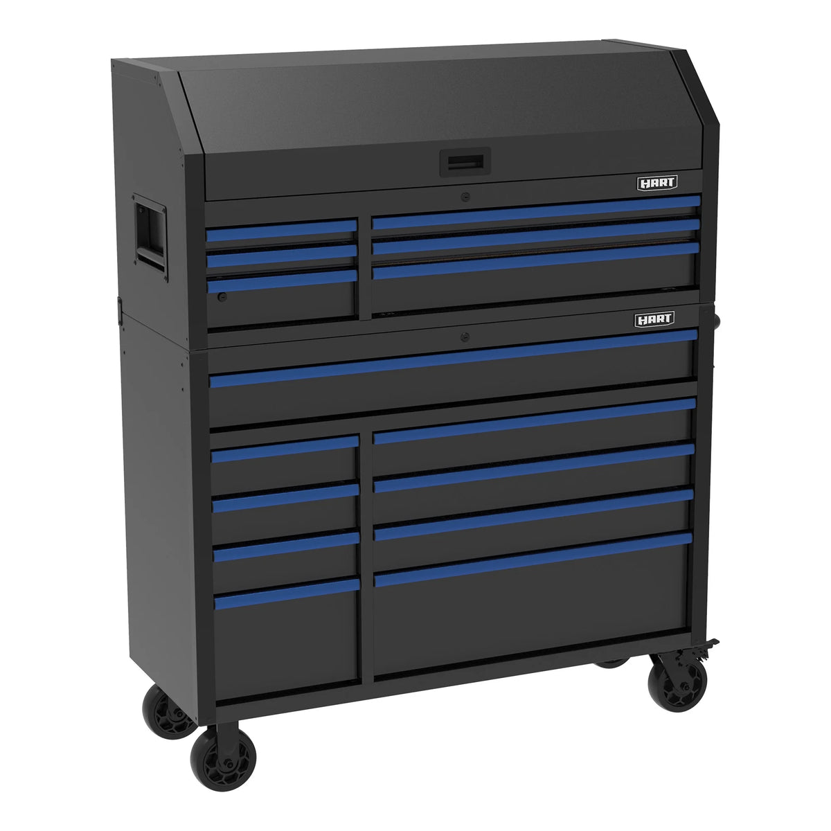 HART 52-Inch 9-Drawer Heavy-Duty Steel Tool Cabinet, Locking Rolling Garage Storage