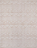 Beverly Rug Outdoor Rug 6' x 9' Patio, Porch, Garden Beige and White
