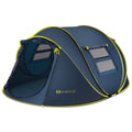 MARNUR Instant Tent 4-Person Camp Tent, Auto Setup Pop Up Tent, Pordable, Huge Door & Windows, Dark Blue