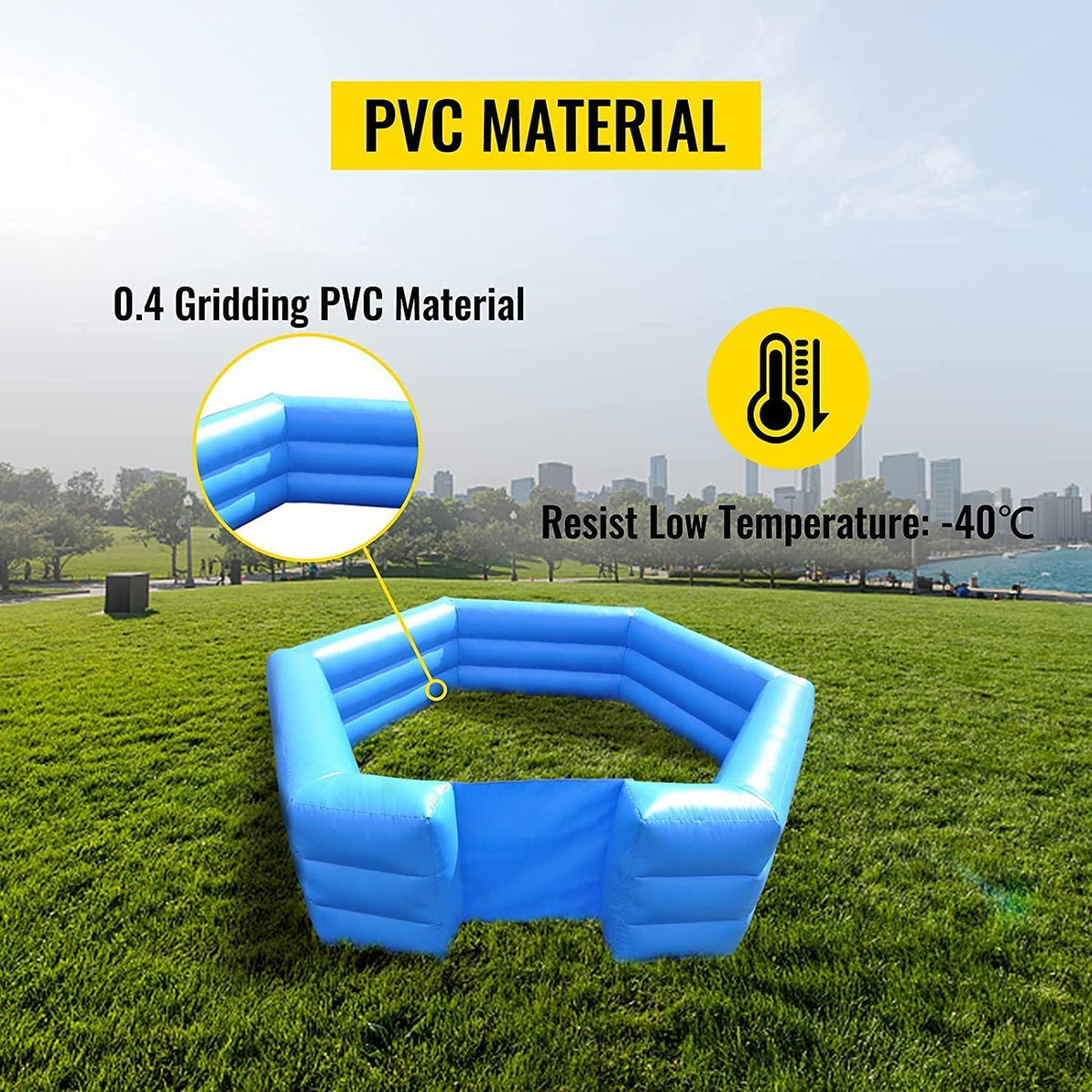 VEVOR Portable Gaga Ball Pit 15ft Inflatable with Electric Air Pump.Gaga Ball Pit Kit Inflatable Court for Outdoor Indoor Children Family Activity
