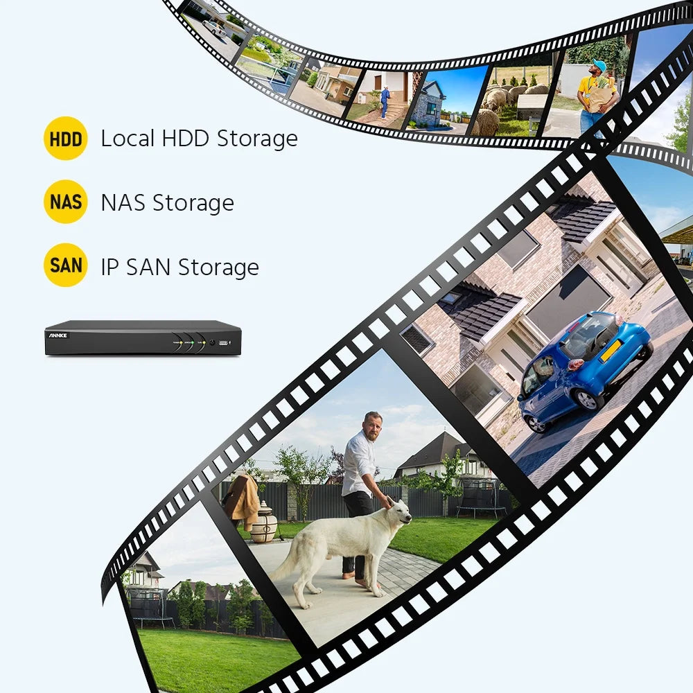 ANNKE 4K Security Camera System, 8CH 8MP AI DVR with Human & Vehicle Detection, 0TB HDD and 8x4K IP67 Bullet Home & Surveillance Cameras, Easy Remote View, Smart Dual Light