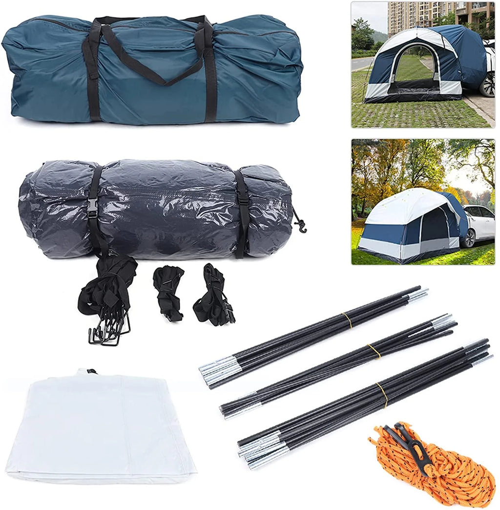 Car Tail Tent,SUV Tent Waterproof Vehicle Mounted Tent,8.2 x 8.2 x 6.56 Ft Up to 4-Person Sleeping Capacity,Suitable for Family Camping & Hiking