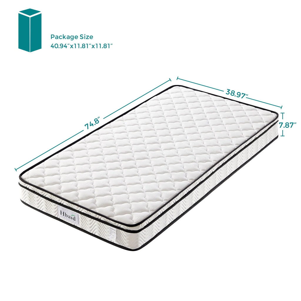 8 Inch, Gel Memory Foam Mattress Hybrid Mattresses in a Box, Twin Mattress