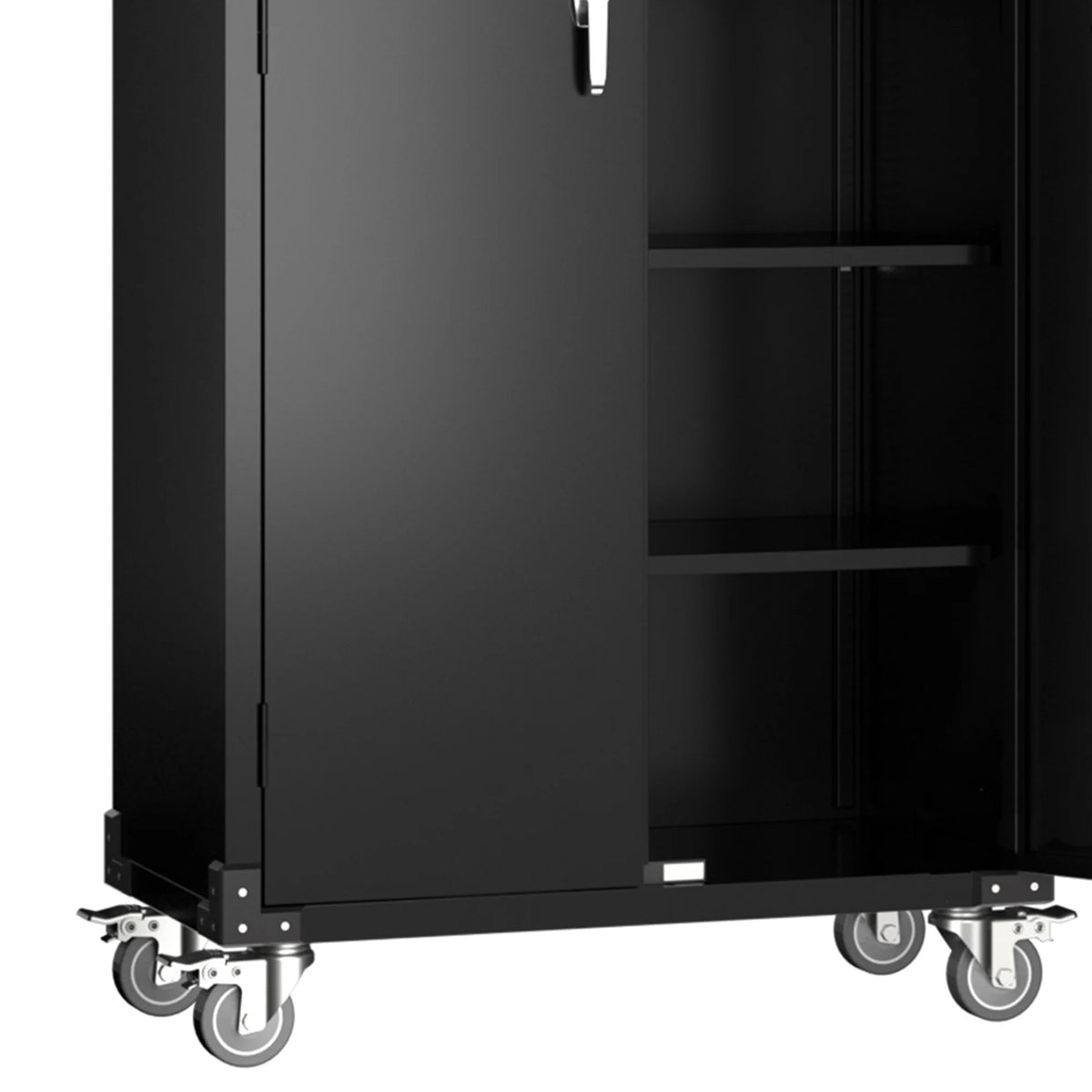 Aobabo 72 Inch Locking Storage Cabinet w/ Adjustable Shelves, Gray