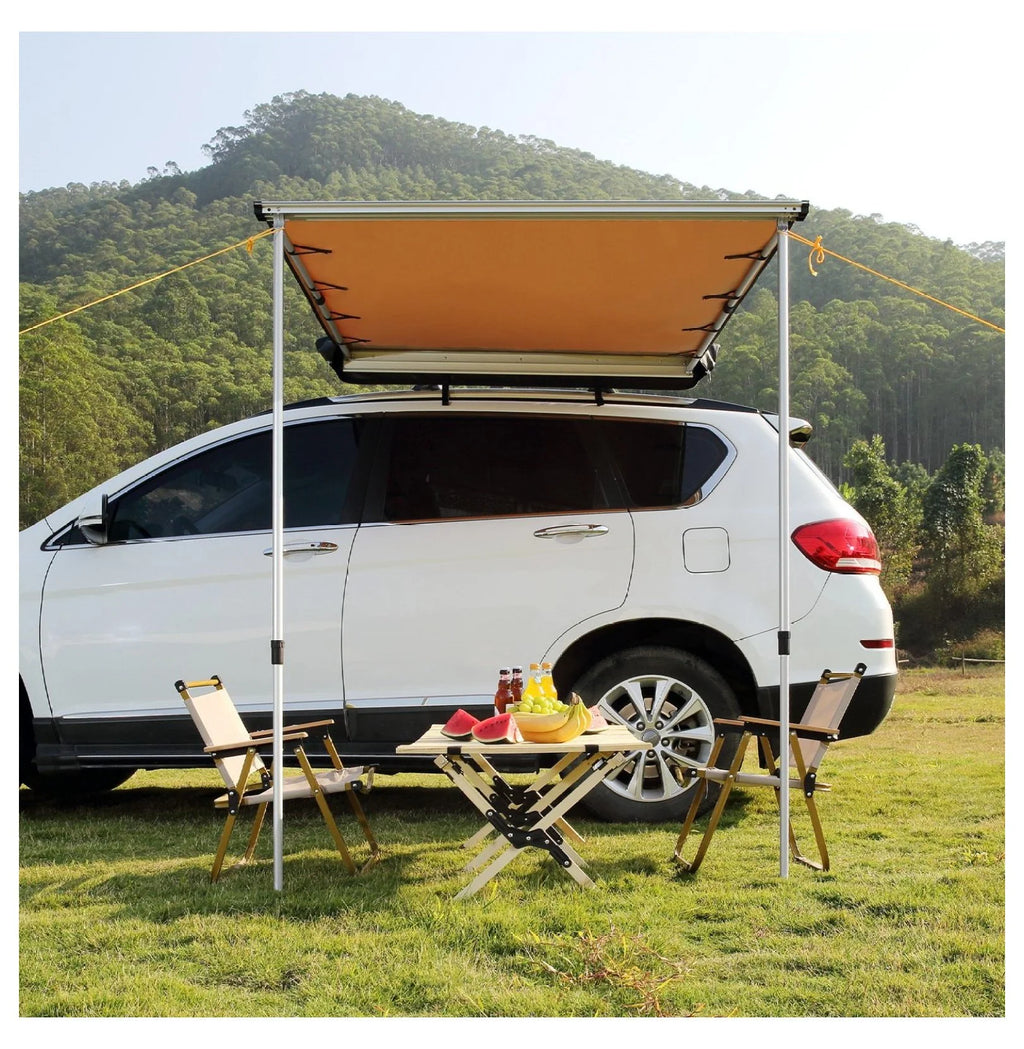 WaiRitoday 6.5x8.2ft Car Side Awning SUV Truck Rooftop Tent Sunshade Outdoor Camping