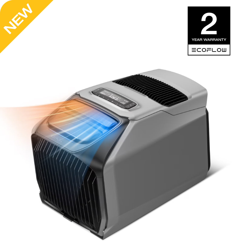EF EcoFlow WAVE 3 Portable Air Conditioner with Add-on Battery, 1800W/6100 BTU Cooling and 2000W/6800 BTU Heating, 1000W Fast Charging in 75 mins, 8H Wireless Running, APP Control, for camping, RVs