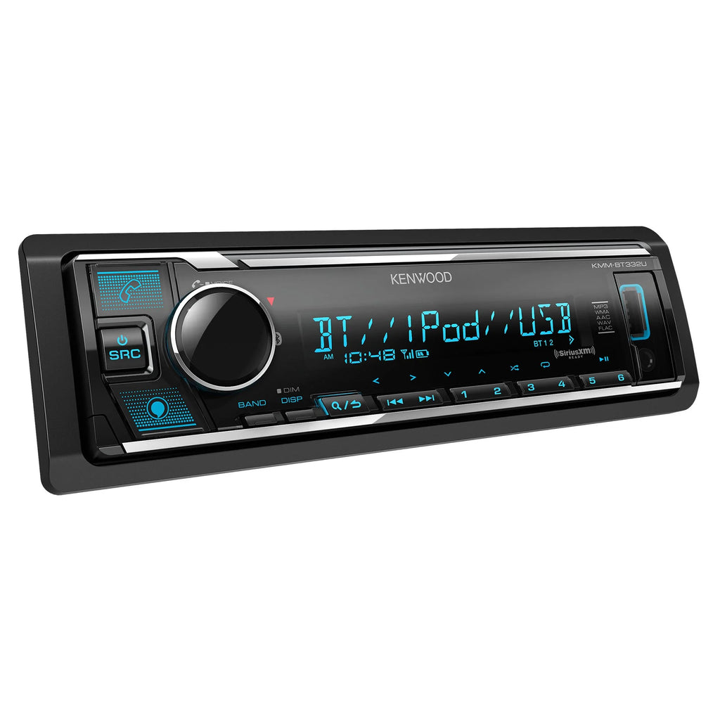 Kenwood KMM-BT332U Bluetooth USB Media Receiver with Alexa, Single DIN, Sirius XM Tuner Kit