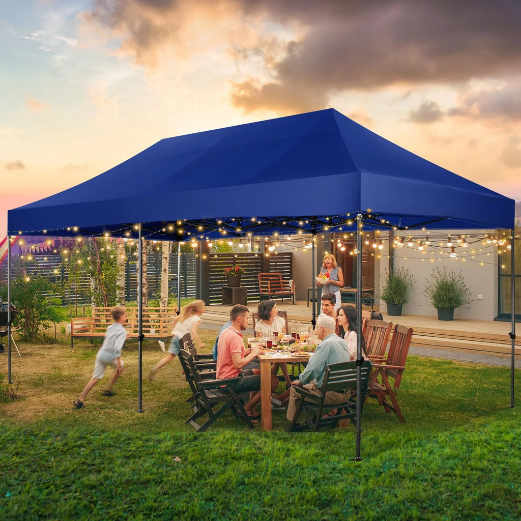 COBIZI 10x15ft Pop up Canopy, Heavy Duty Party Canopy Waterproof Commercial for Outdoor,Black