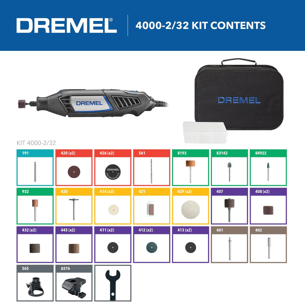 Dremel 4000-2/32 1.6 AMP Corded Rotary Tool Kit