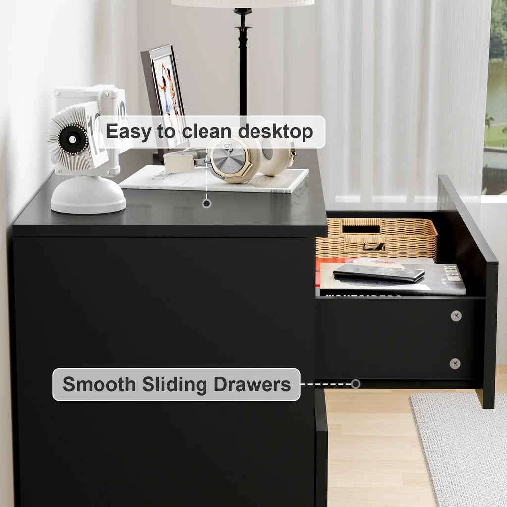 Hommpa White Dresser for Bedroom, 3 Drawers dresser for closet, Small Chests of Drawers for Adult, 30" Tall Nightstand Wood Storage Cabinet for Living Room, Hallway, Entryway