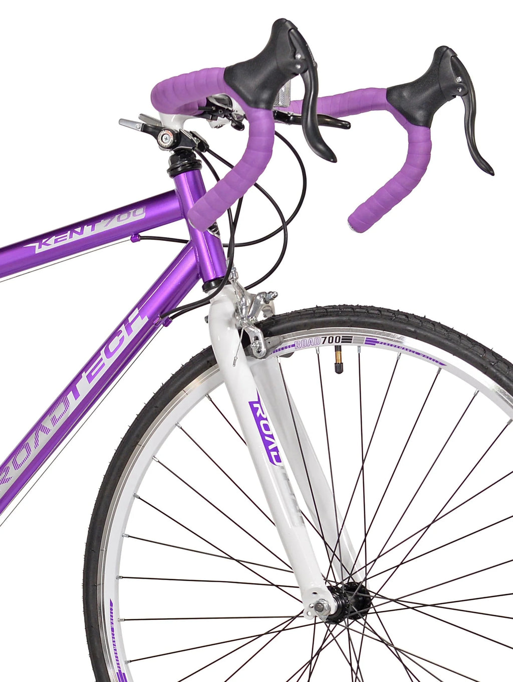 Kent Bicycles 700c Women's RoadTech Road Bicycle, Purple/White