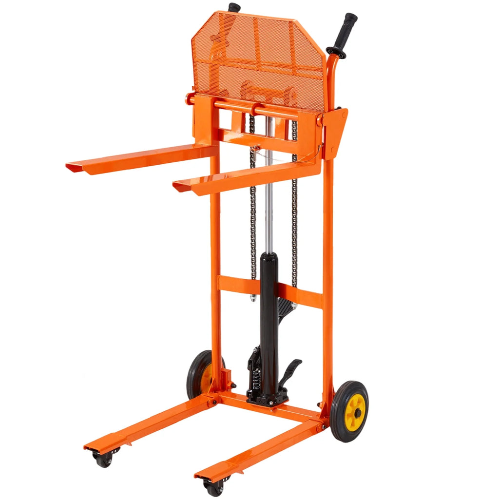 AECOJOY Hydraulic Material Lift Pallet Truck 500 Lbs,Lift Table Cart,32" Max Lift Height Pallet Truck Jack with Lockable Swivel Casters Ideal for Warehouse, Workshop and Garage Use