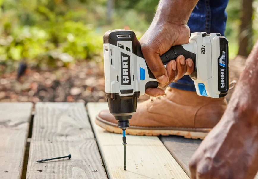 HART 20-Volt Cordless 1/4 Hex Impact Driver 2-Pack 4AH Battery Kit Bundle