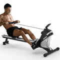 Upgo Rower Magnetic Rowing Machine Indoor Foldable Rower with 8 Level Adjustable Quiet Magnetic Resistance, Ergonomic Seat & LCD Monitor Cardio Exercise Training Max Weight 300 lbs