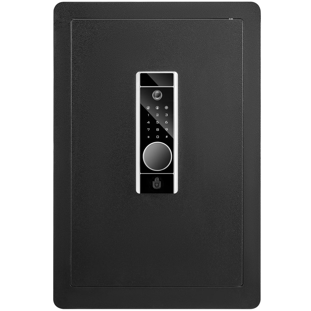 BENTISM Security Safe Box 2.2 Cubic Feet Fingerprint Digital Keypad Lock Box Safe Fingerprint Safe Box with Inner LED Light Fire Resistant Home Safe Steel for Cash Gold 15.75x13x23.6 inch