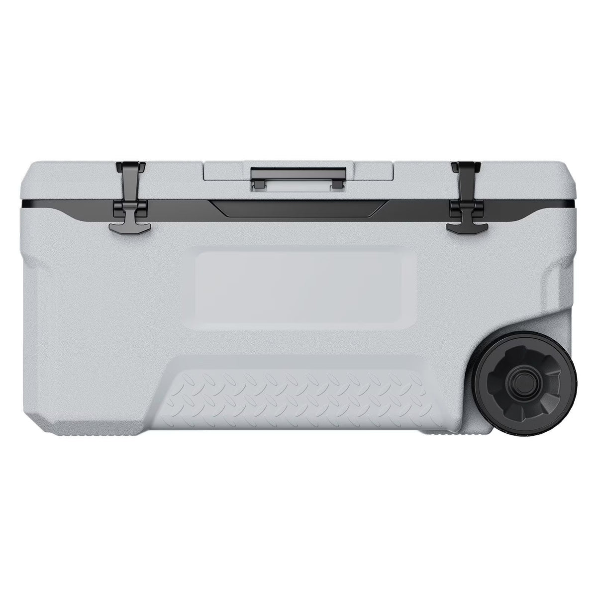 Portable Wheel Cooler 74 quarts, 120 tank capacity, insulated rolling cooler with cup holder for outdoor, camping, beach and picnic use