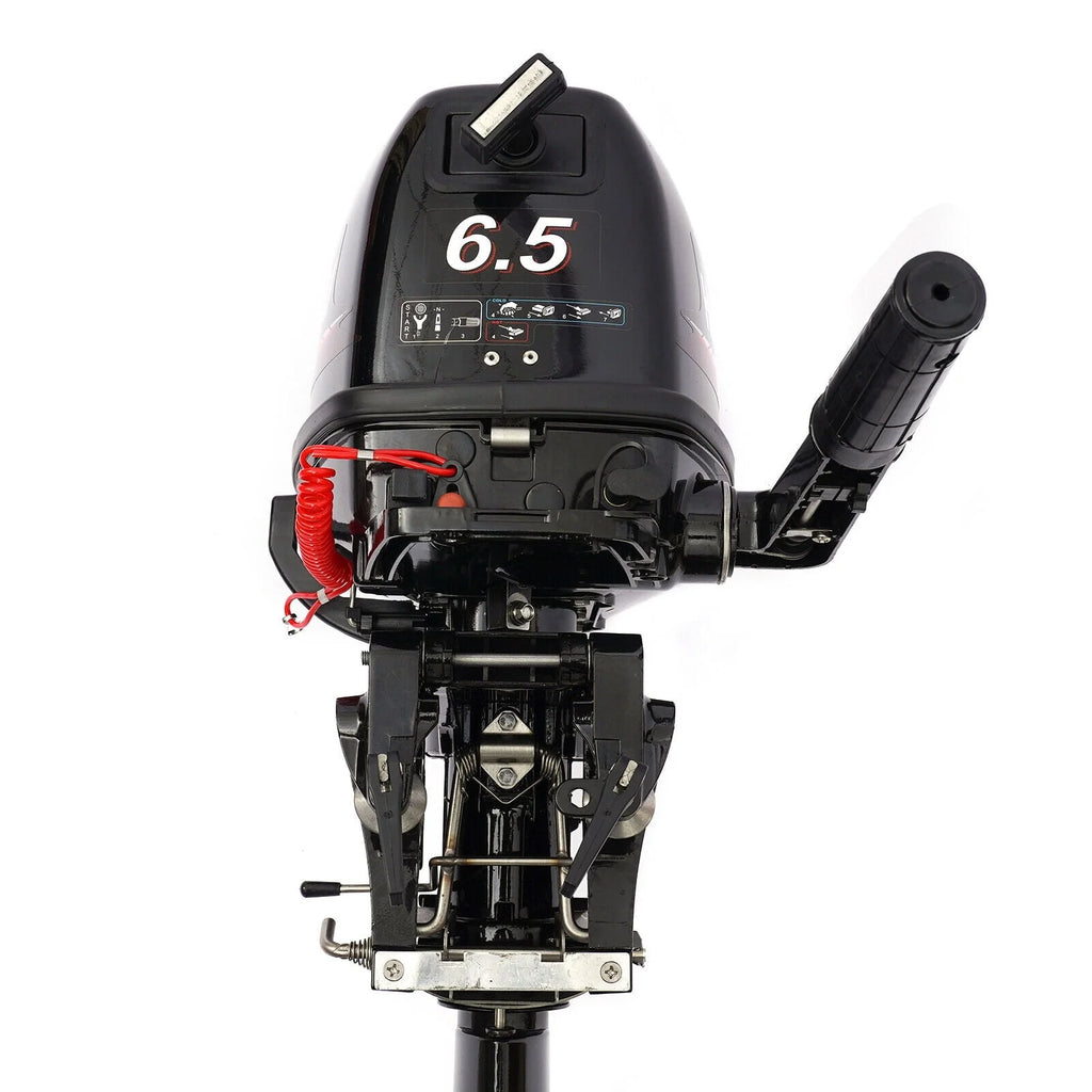 4Stroke 6.5HP Outboard Motor Marine Boat Engine Water Cooling CDI System 6.5HP 4-Stroke Outboard Motor Tiller control Boat Engine Water Cooling 123CC 4-Stroke 6.5HP Outboard Motor Boat Marine Engine