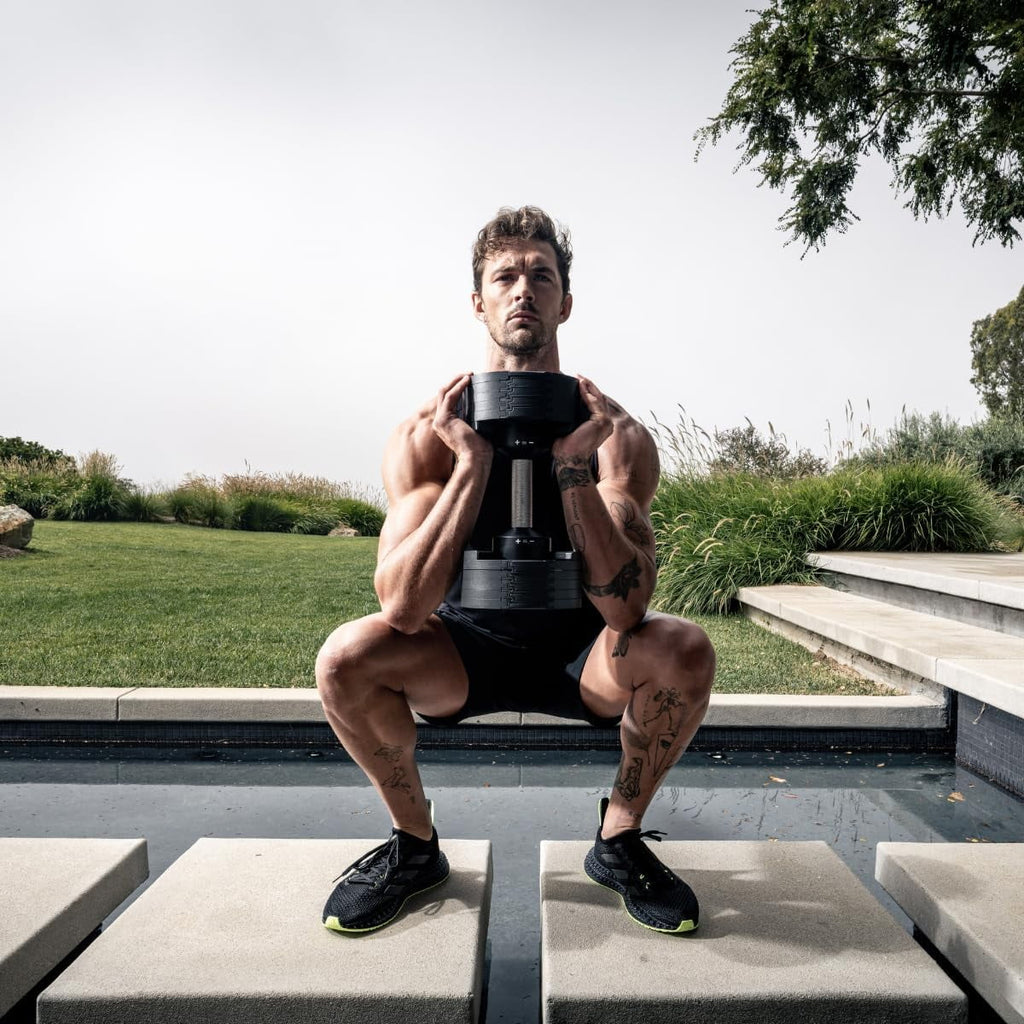 SMRTFT NUOBELL - All-in-One, Durable, Adjustable Dumbbells, Black, 5-80 lb