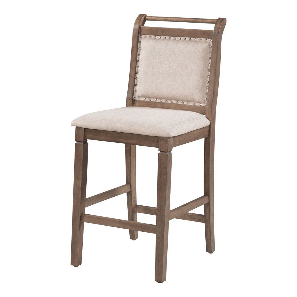 Harper & Bright Designs 3 Piece Wood Folding Dining Table Set Drop Leaf Table with 2 Padded Counter Height Dining Chairs for Small Place, Brown