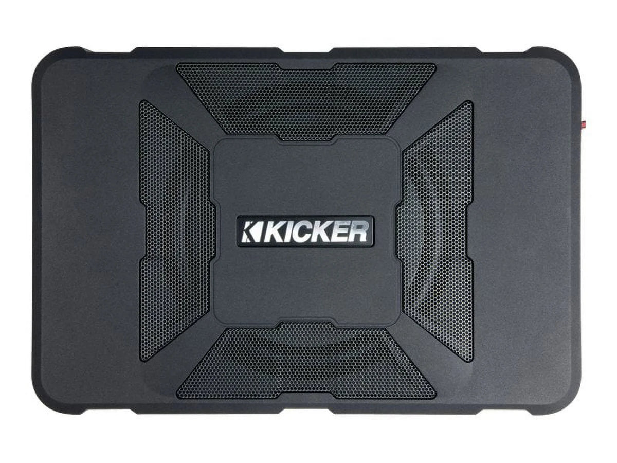 Kicker Wireless Compact Powered Car Subwoofer, Black, 8"