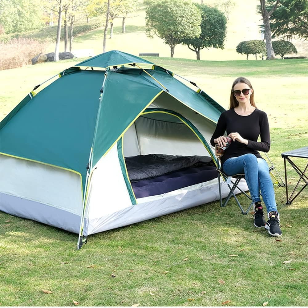 YUEWO Instant Popup Tents 2-3 Persons,Waterproof Windproof Tents for Camping,2 in 1 Easy Set Up Family Tent with Shelter,Rainfly, Outdoor Dome Tent for Travel,Hiking