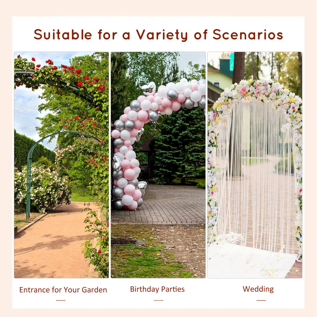 CAMSCH 85'' Premium Outdoor Wooden Arbor Arch with Trellis, Straight top, Pergola Arch for Climbing Plants, Wood Garden Yard Lattice, Wedding Arch for Ceremony, 63''(L) x 26''(W) x 85''(H)