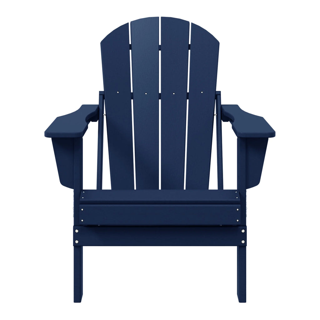 Westintrends Outdoor Folding HDPE Adirondack Chair, Patio Seat, Weather Resistant, Dark Brown