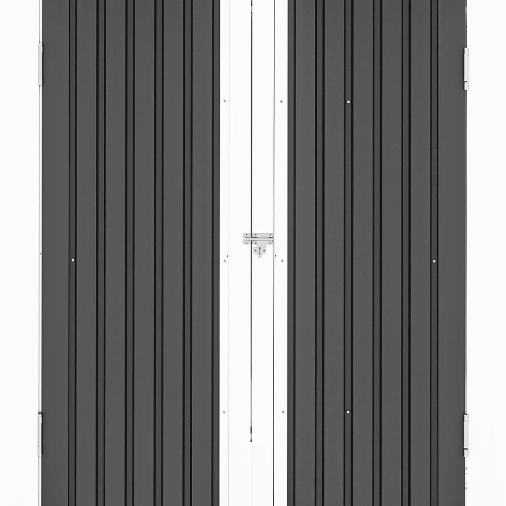 Uforic 9x4 FT Outdoor Storage Shed with Acrylic Windows, Secure Access Lock for Bike Garden Patio Dark Gray