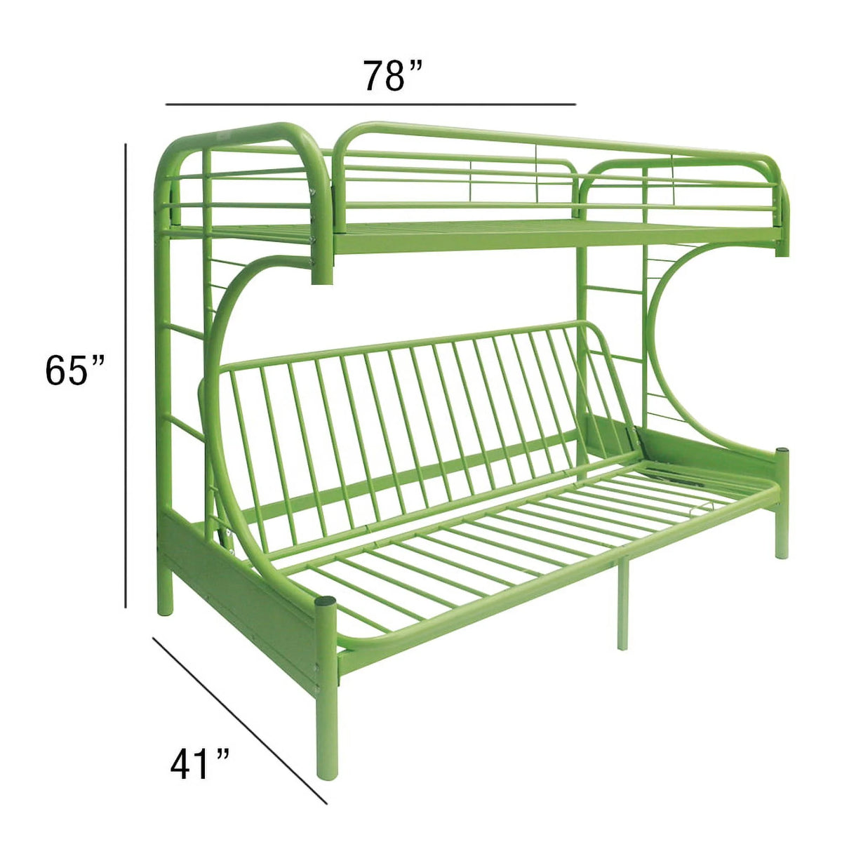 Acme Furniture Eclipse Twin over Full Futon Bunk Bed, Black