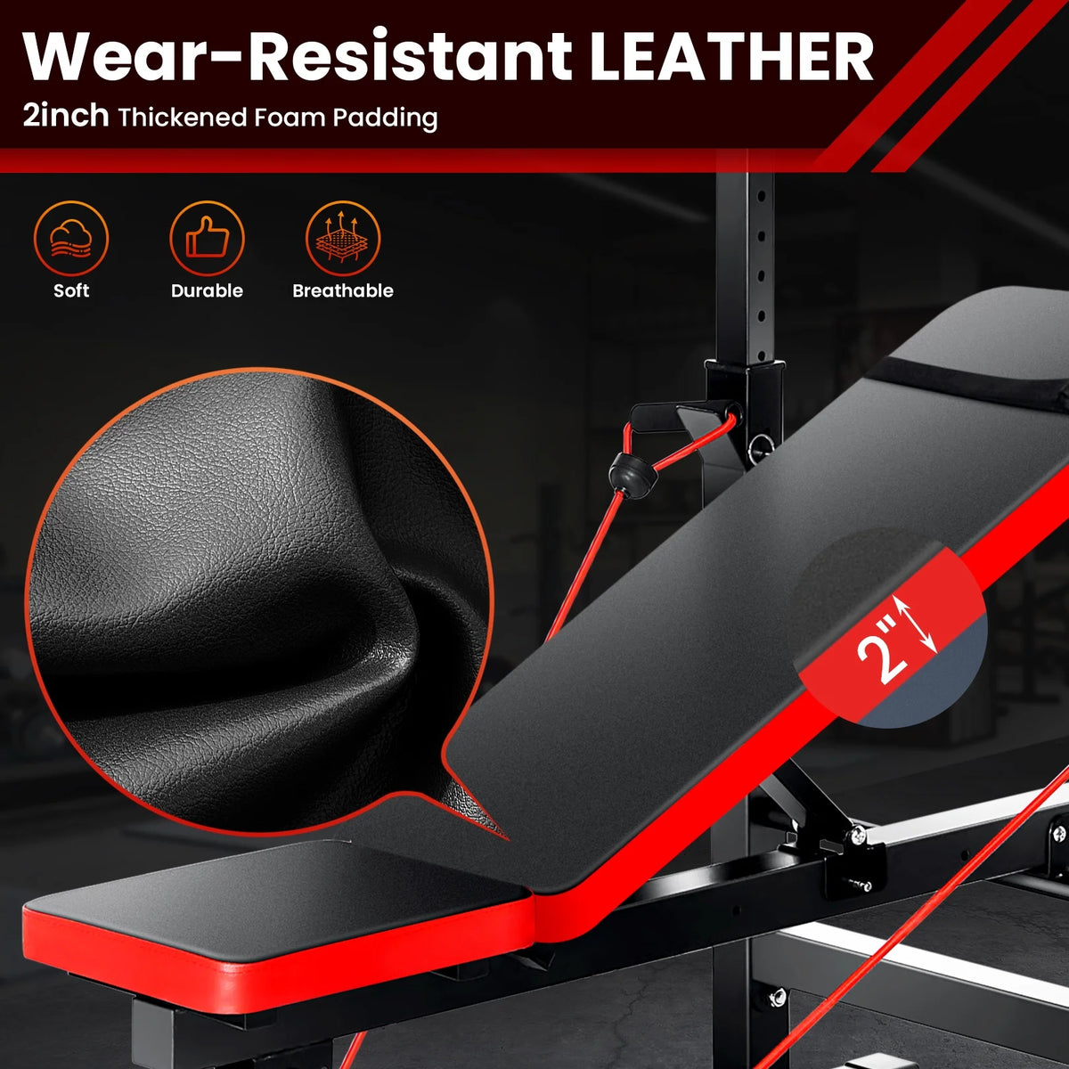 VIBESPARK Adjustable Weight Bench 600lbs 5-in-1 Foldable Workout Bench Set with Barbell Rack Leg Developer Preacher Curl Rack Dumbbell Fly Attachment, Multi-Function Strength Training Bench Press