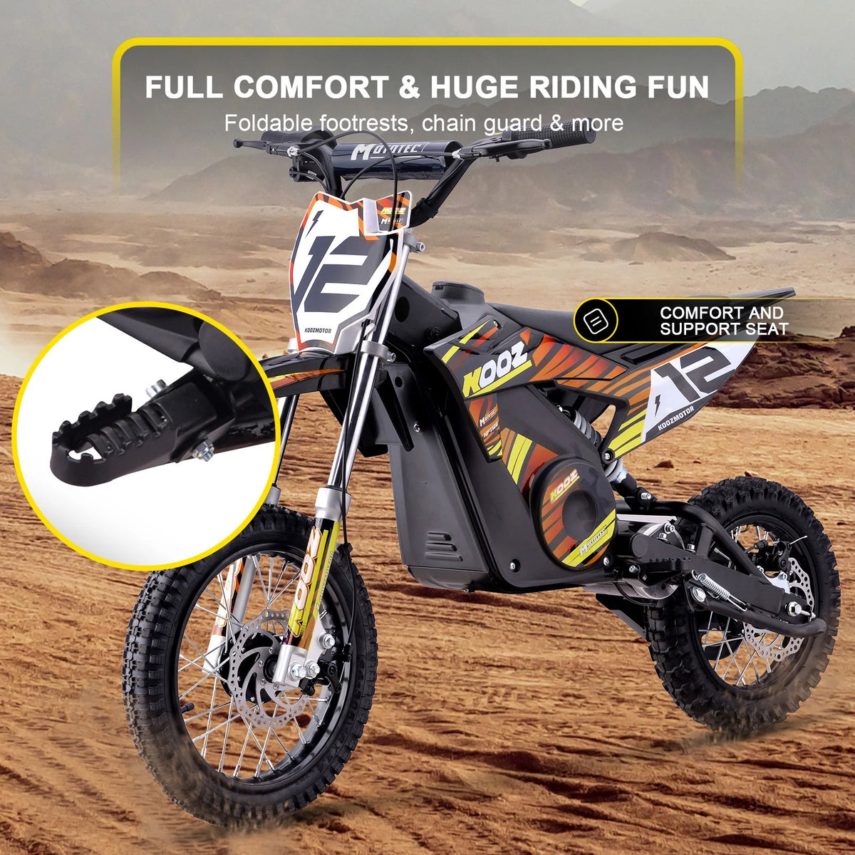 MotoTec 36v 1000w (HP112E) Electric Dirt Bike Blue