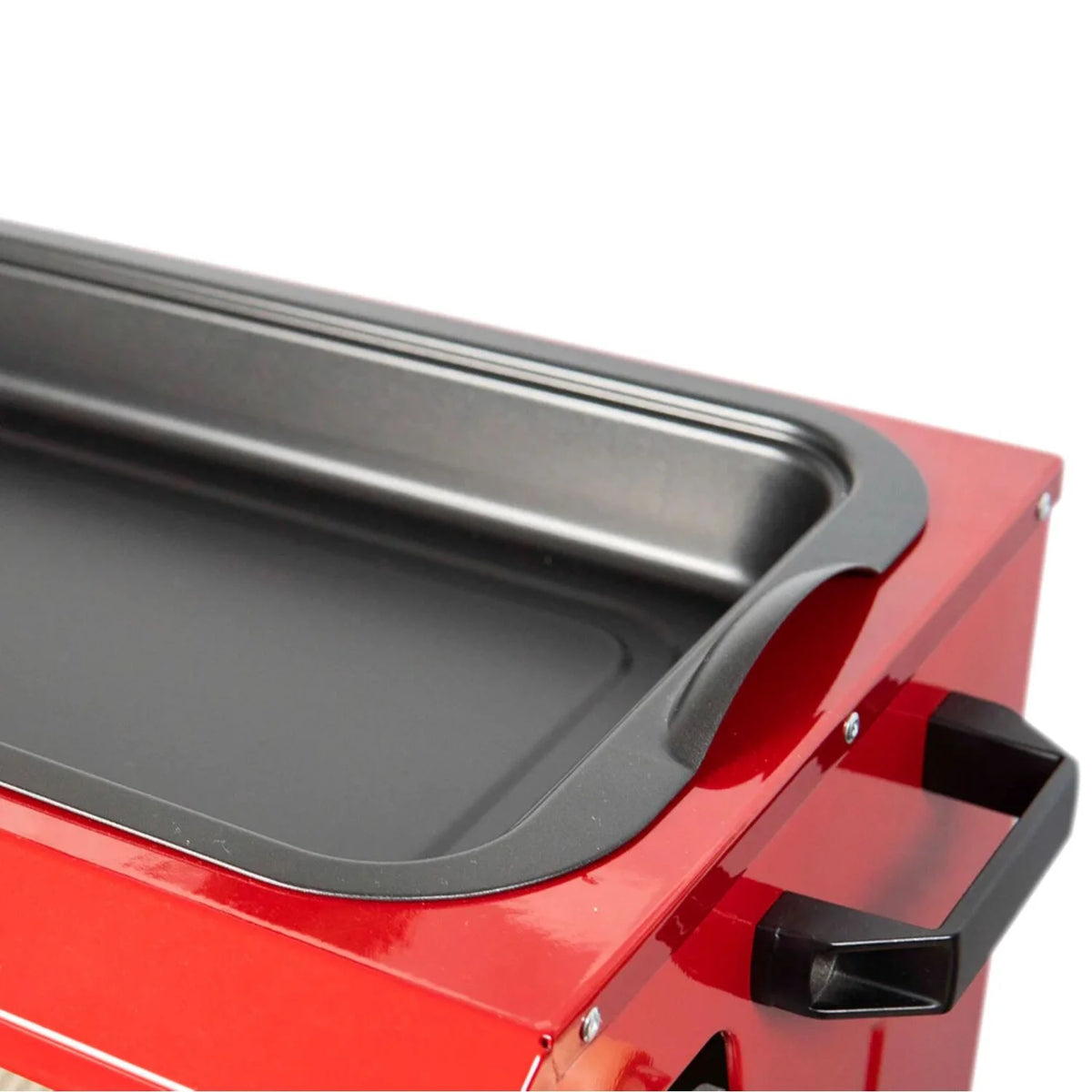 Brazilian Flame 2-Skewer Brazilian Rotisserie Electric Grill in Red