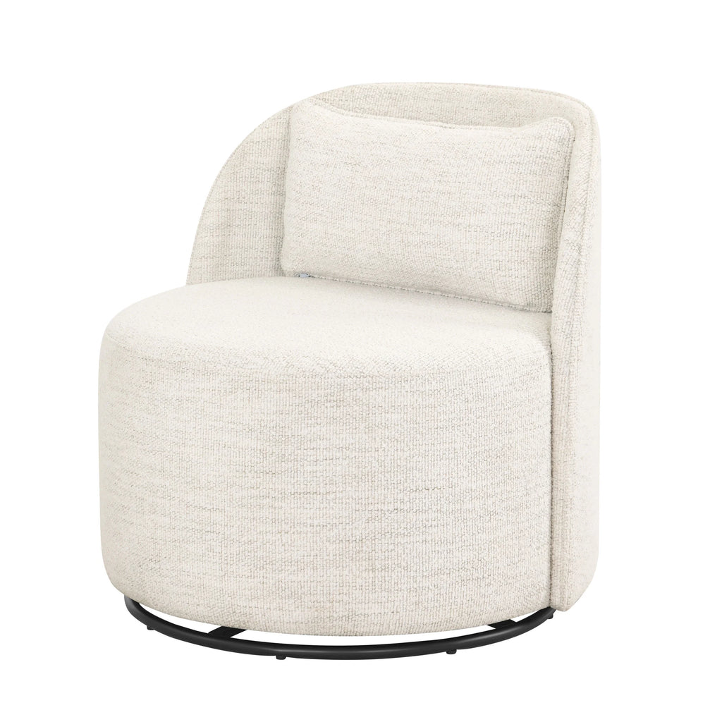 Better Homes & Gardens Juliet Modern Arch Swivel Accent Chair, Cream Boucle