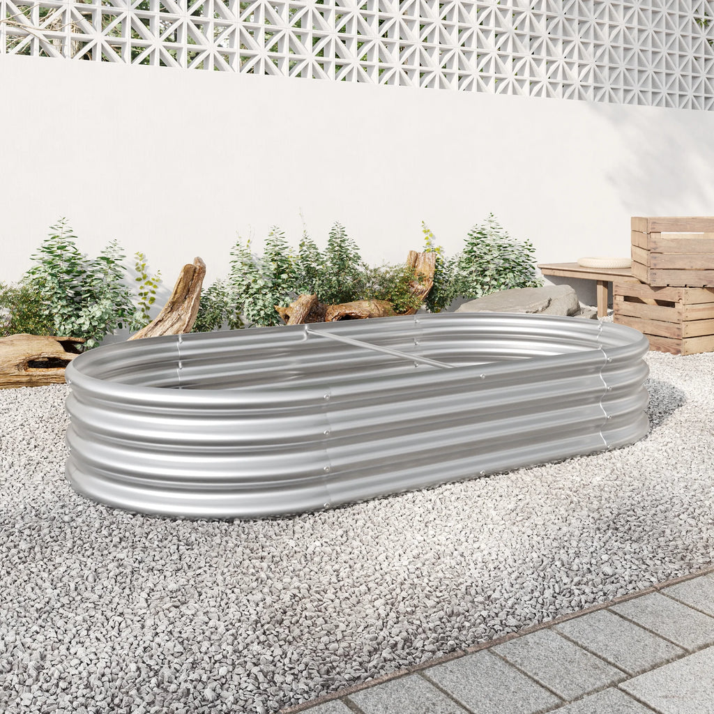 Outdoor Planters 2Pcs 6x3x1ft Raised Garden Bed Kit, Galvanized Planter Raised Garden Beds for Outdoor for Vegetables,Flowers &Herbs, Heavy Duty, Rust-Resistant, Easy Assembly,Garden Planters