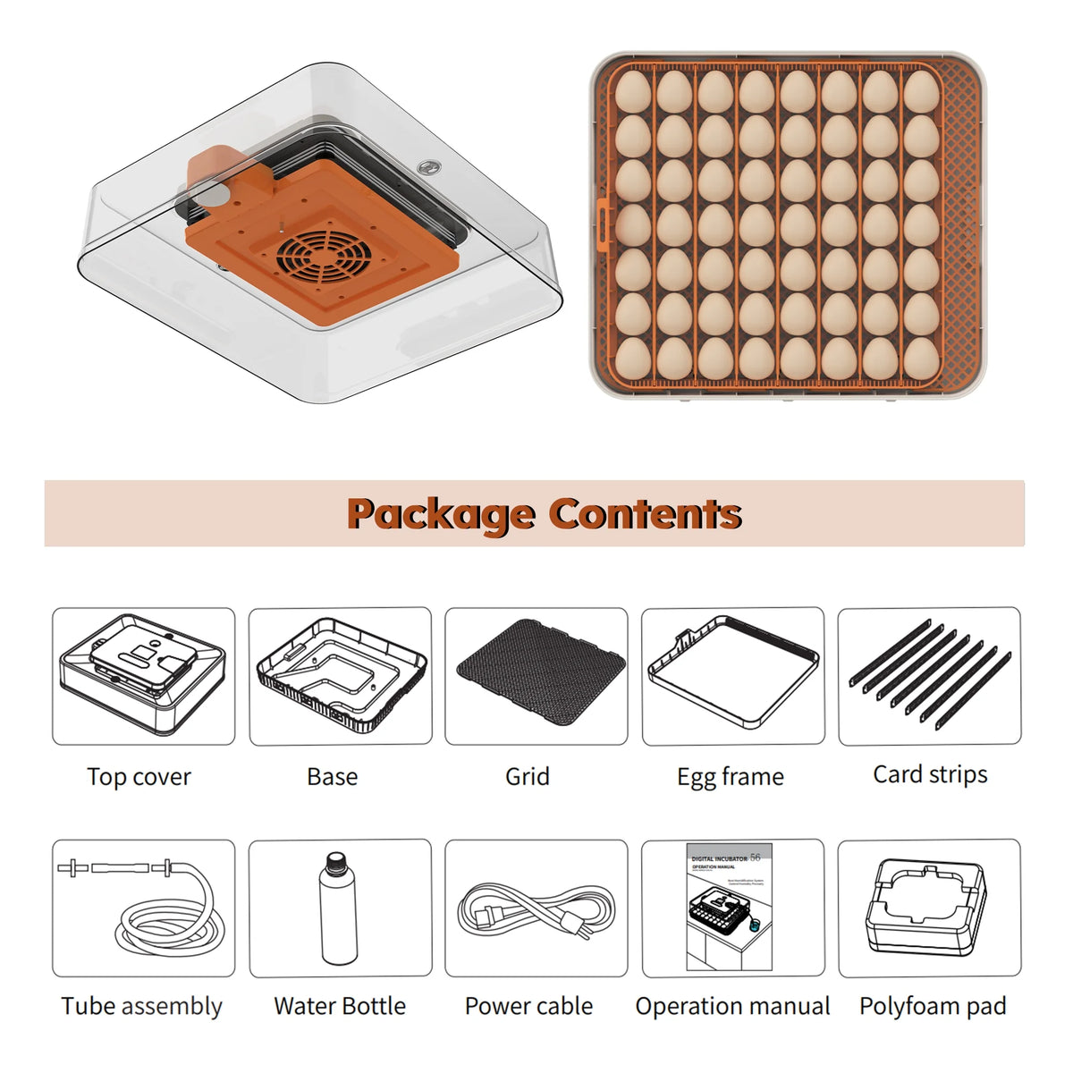 Montary 56 Egg Incubator: Auto Turning, Humidity Control & Water Refill for Chicken/Duck/Goose Eggs w/ Candler