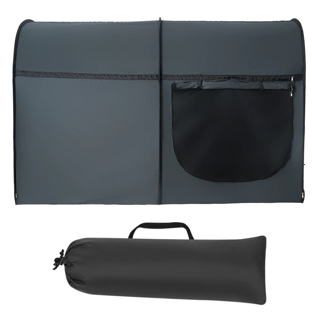 KFFKFF Sleep Canopy, Soft Pongee Material, Quad-Entry, Airy Privacy Pod with Thin Fiber Rods, Full-Sized Light-Blocking Bed Shelter, Suitable for Adult Resting Space