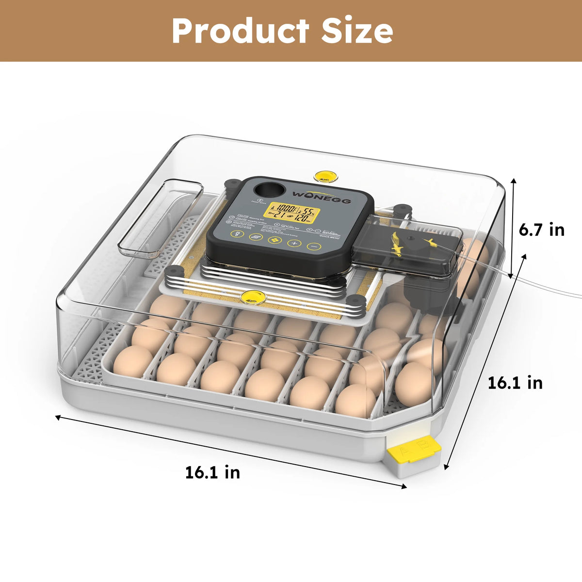 Montary 56 Egg Incubator: Auto Turning, Humidity Control & Water Refill for Chicken/Duck/Goose Eggs w/ Candler