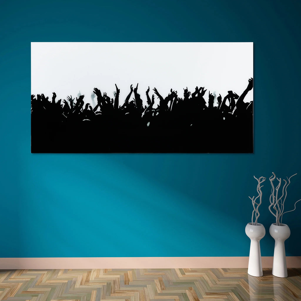 Empire Art Direct Blue Splash Frameless Free Floating Tempered Glass Panel Graphic Wall Art, 72" x 36", Ready to Hang