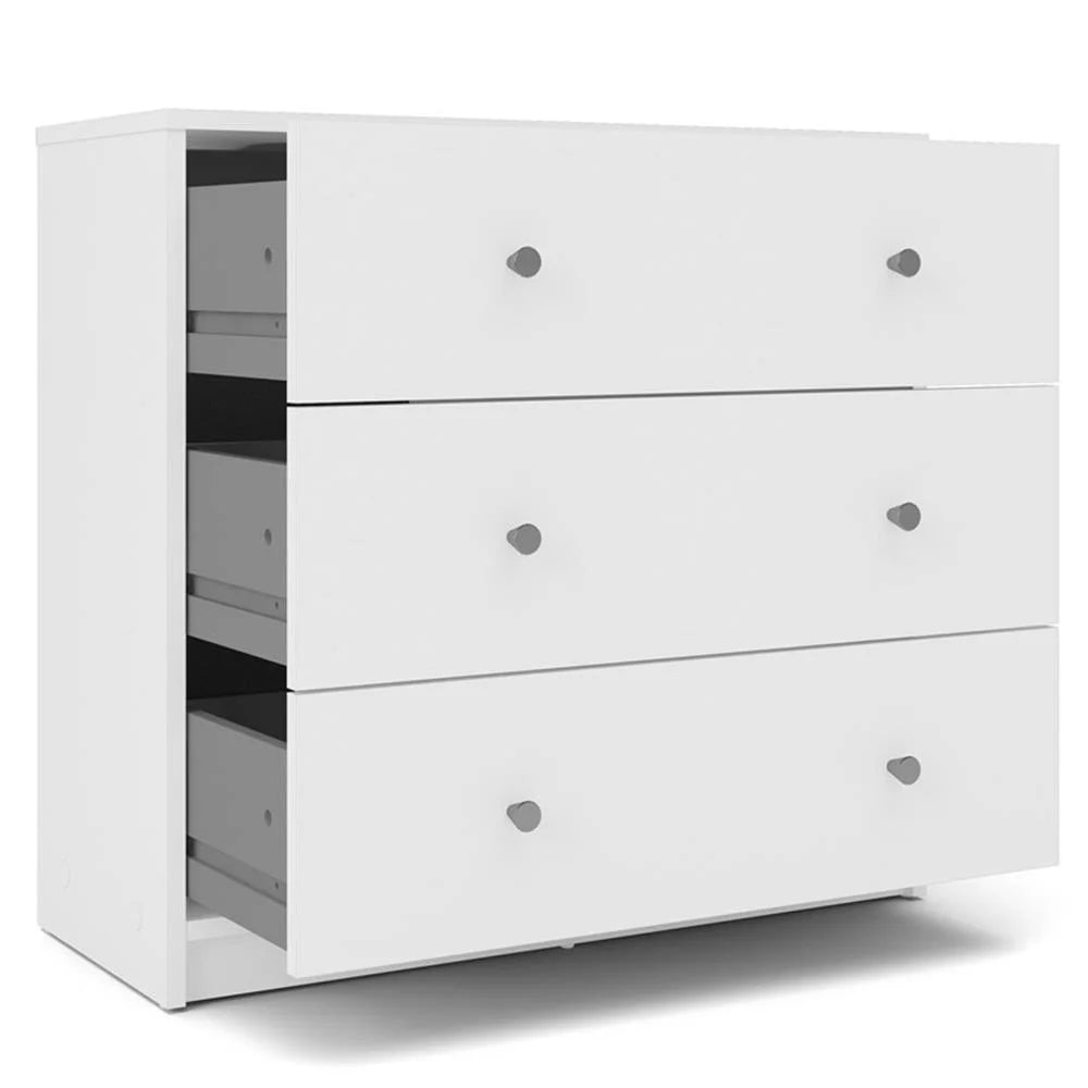 Pemberly Row 4 Pieces Set of Modern Wood Bedroom Furniture in White Finish