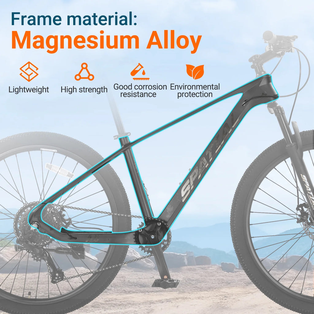 SPATIAL 24/26/27.5/29 inch Mountain Bike,8/21 Speed Lightweight Aluminum Magensium Frame Mountain Bicycle,Fits Men Women Teenagers Adult Disc Brake MTB Bicycle