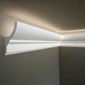 7-Piece 94.5 (55.12 ft) Crown Molding with Duct Kit for Seamless Ambient Home Accent Lighting | Waterproof Channel for Easy LED Strip Installation (CROWN MOLDING WITH LED DUCT)
