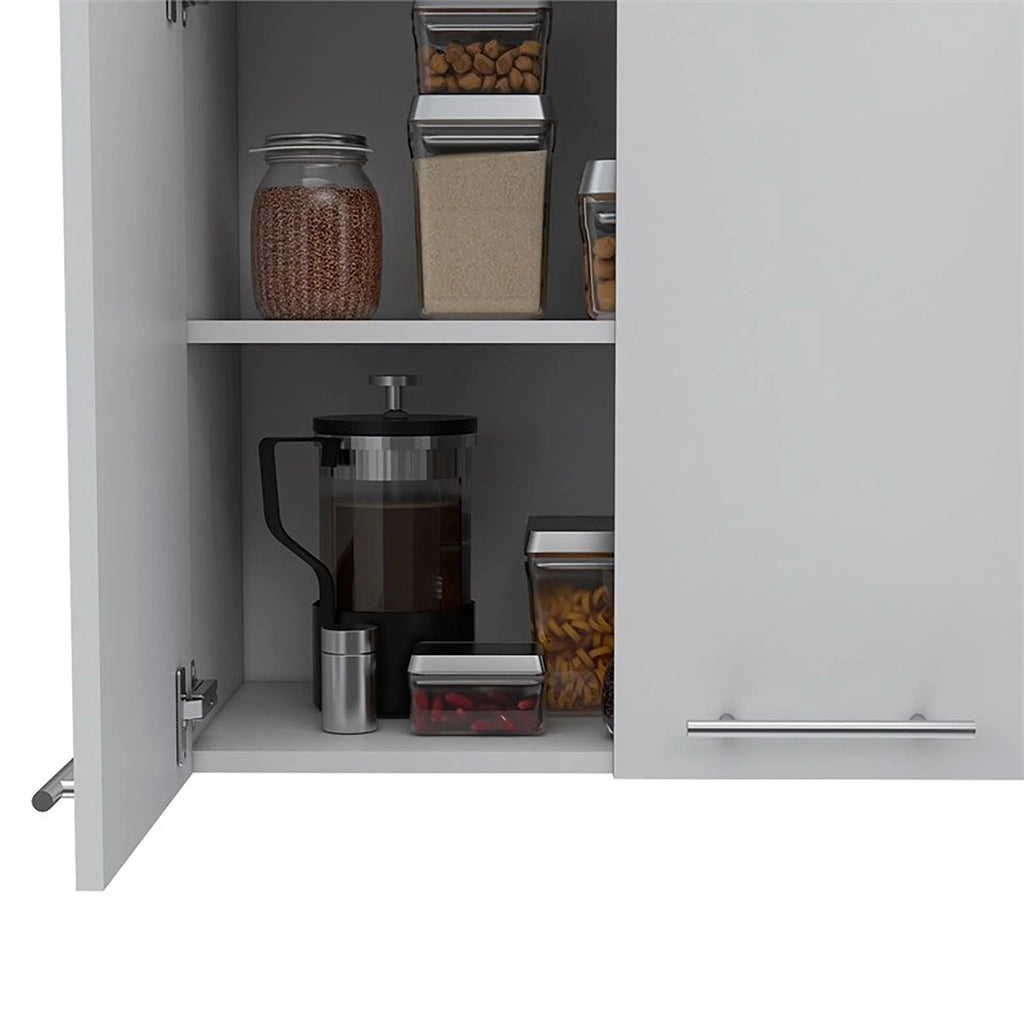 TUHOME 120 Wall Cabinet Engineered Wood Cabinets in  White