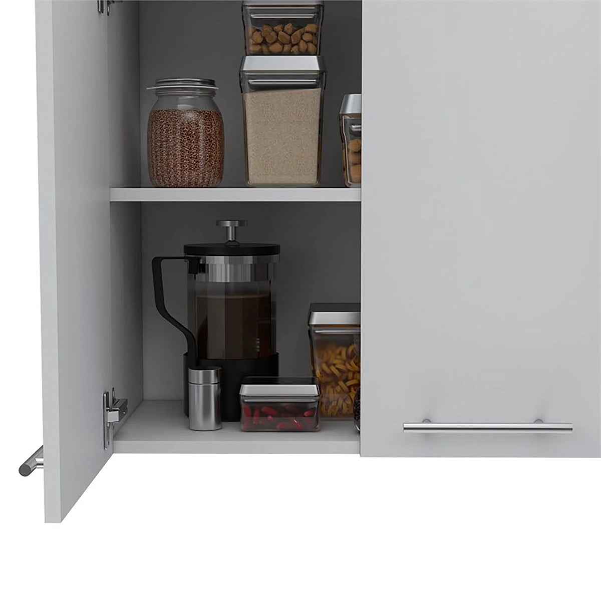 TUHOME 120 Wall Cabinet Engineered Wood Cabinets in  White