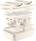Country Kitchen 13-Piece Nonstick Cookware and Bakeware Set - Pots and Pans Collection with Stackable Design, Cream