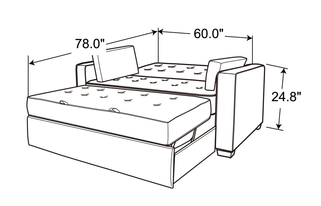 Serta Dream Convertibles Monroe Modern Polyester Convertible Queen Sofa Bed with Pillows Grey