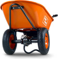 SuperHandy Motorized Wheel Barrow - Electric Self-Propulsion, 48V 2Ah Battery, 330lb Capacity, 4 Cu. Ft Tub, DUMP