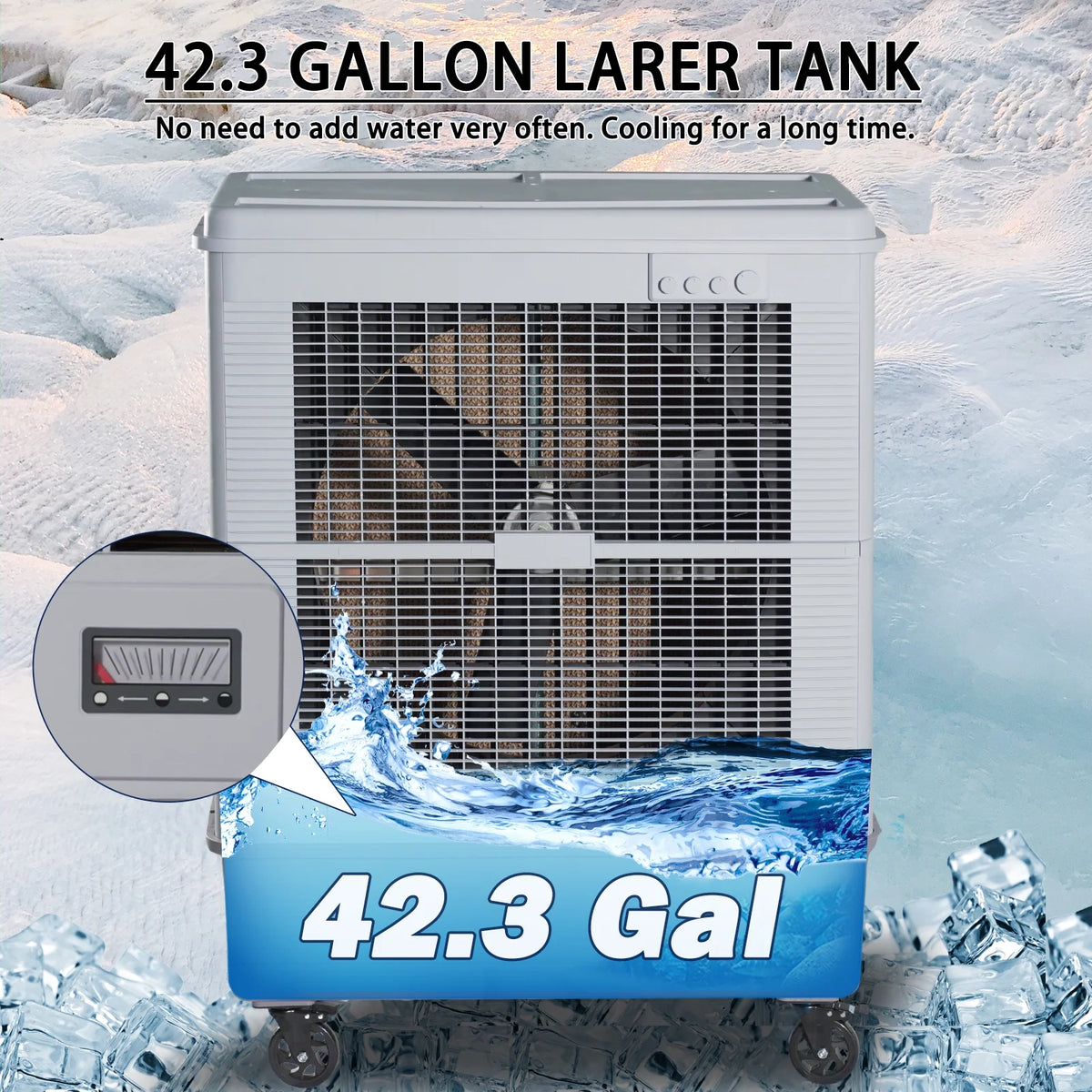 YougetTech 37'' Portable 3000CFM Evaporative Air Cooler